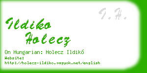 ildiko holecz business card